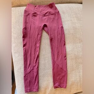 Lululemon pink workout pants